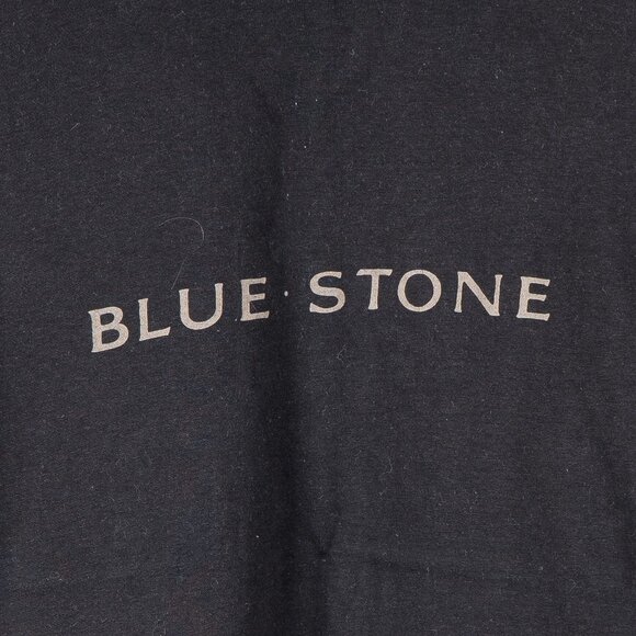 Blue Stone TShirt M Mens Black Short Sleeve Cotton Logo Tee Crew Neck - Picture 2 of 7